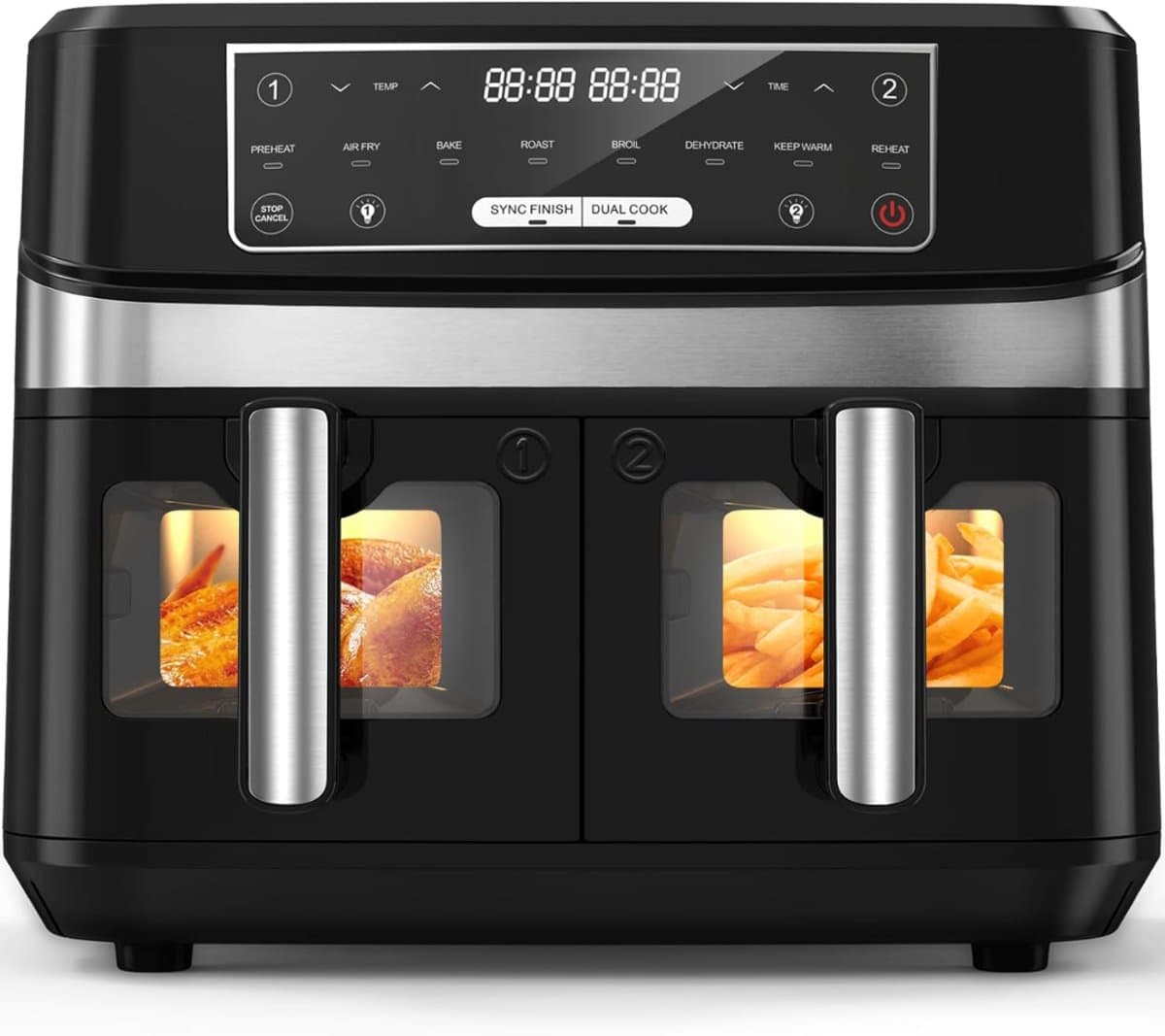 MRKK® Airfryer XXL - Dubbele Mand Airfryer — afbeelding 1