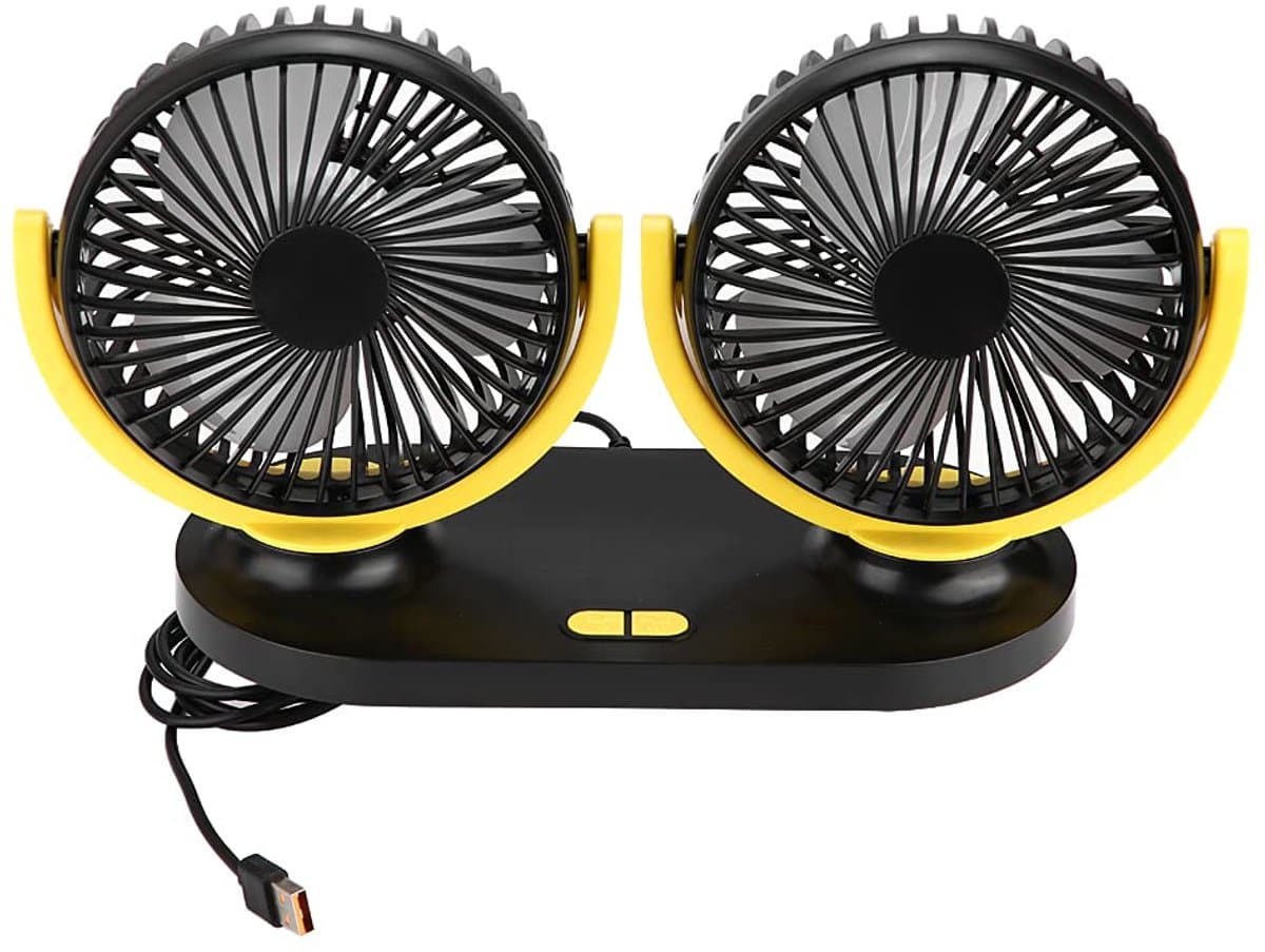 Dubbele Auto Ventilator - Draagbare Cooler - Koelere Rit - USB Aangedreven - 24 x 31 x 16 cm — afbeelding 1