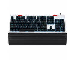 Mechanisch RGB Gaming Toetsenbord – Bedraad QWERTY Toetsenbord met Verlichting – Afneembare Polssteun – Anti-Ghosting