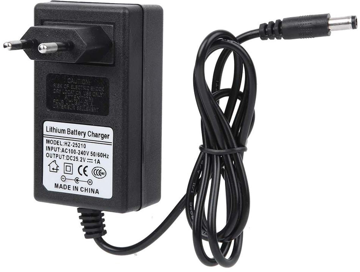 Allecto - Massagepistool oplader - Universele stekker adapter - 25 V - Kunststof - Voedingskabel voor massagepistool - Geschikt voor spierherstel -... — afbeelding 1
