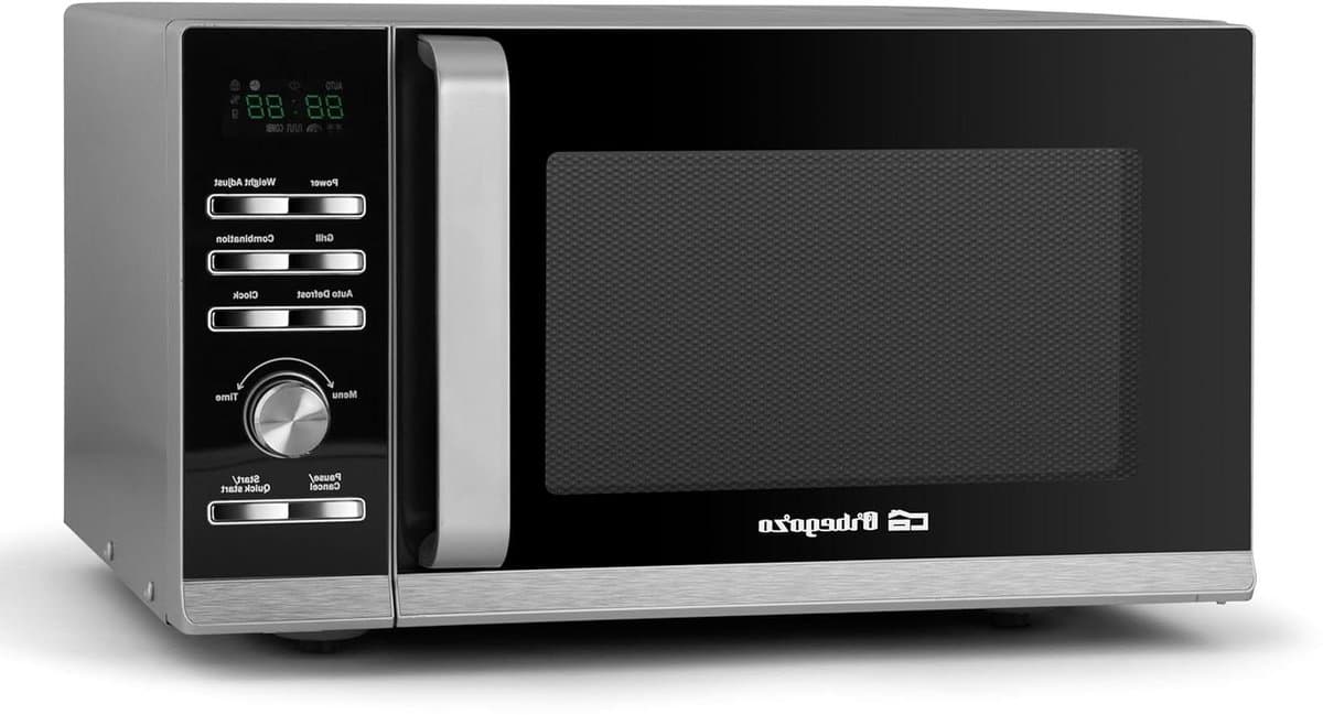 Magnetron met grill - Combimagnetron keuken - Snel maaltijden bereiden - 36 kookmenu's - 20 liter inhoud - Zilver — afbeelding 1