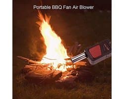 Draagbare elektrische BBQ-ventilator voor buitenkampeergrill, BBQ-luchtblazer, snelle vuurstarter