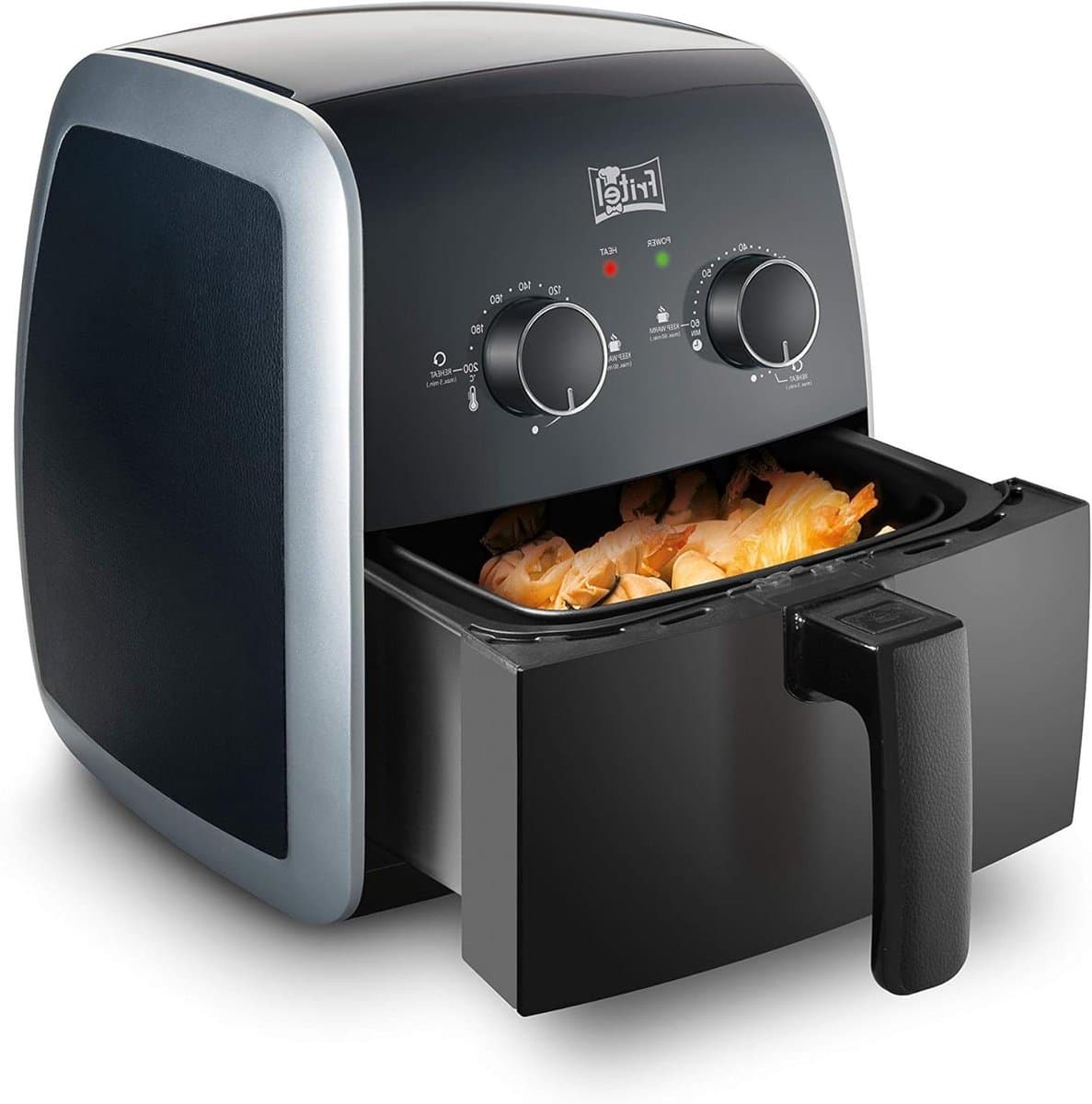 Heteluchtfriteuse - Snackmaker - Gezond bereiden - Instelbare temperatuur - 3.2 liter - Groen — afbeelding 1