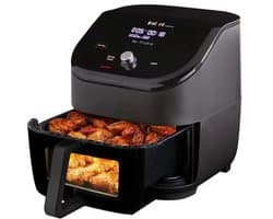 Digitale heteluchtfriteuse, 5,7 liter, 6-in-1 smart-programma's, 1700 W, met kijkvenster, zwart