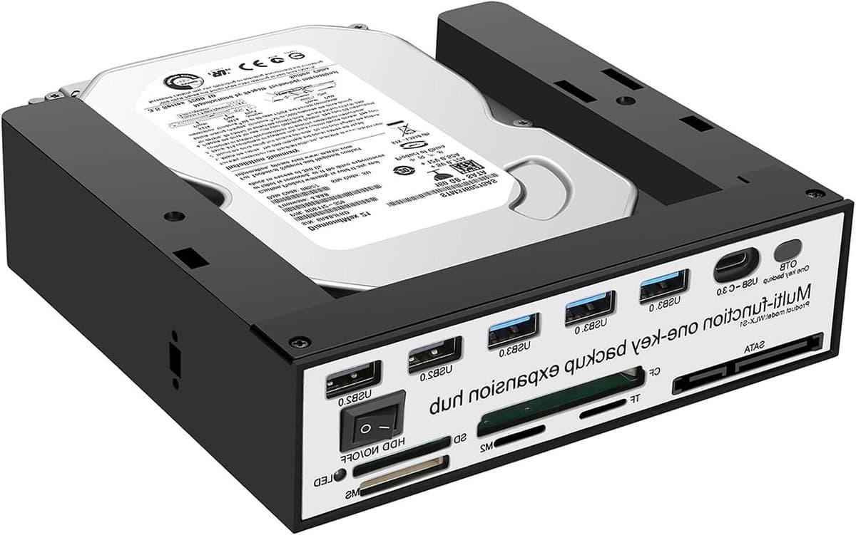 Externe Harde Schijf Dock - HDD Station Lezer - Data Back-up Maken - Alles-in-één Kaartlezer - 2.5 & 3.5 Inch — afbeelding 1