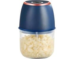 Mini Hakmolen - Keukenmachine - Snel Ingrediënten Snijden - USB Oplaadbaar - 350 ml - Blauw