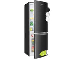 Bomann KG 7359 – Koel- vriescombinatie – 173 Liter – 143 cm hoog – Dark Inox Look - Energiezuinig klasse C