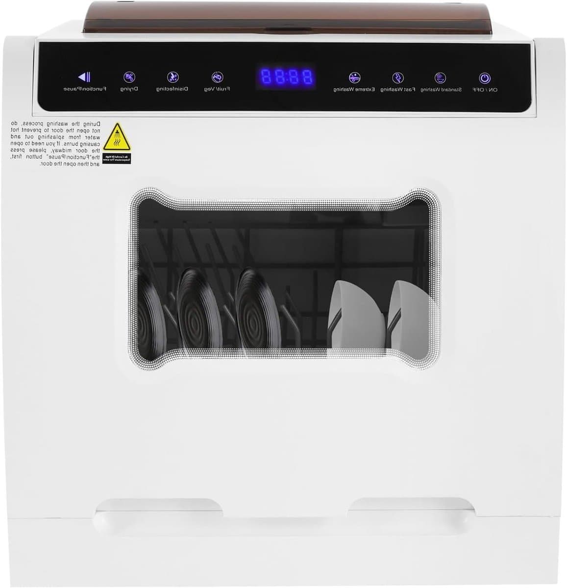 Tafelvaatwasser - Mini vaatwasser - Hygiënisch afwassen - Touchscreen bediening - 41 cm - Wit — afbeelding 1