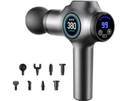 TIM® Massage Gun - Massage Pistool - Massage Gun Professioneel - Massage-gun - Grijs - 5cm x 3cm x 8cm