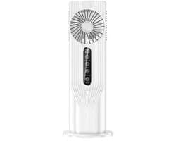 Draagbare airconditioning, 6 snelheidsinstellingen, persoonlijke koelventilator, met 6-uurs timer, 3-in-1 luchtkoeler, geschikt voor kamers, kantoren en kamperen, wit
