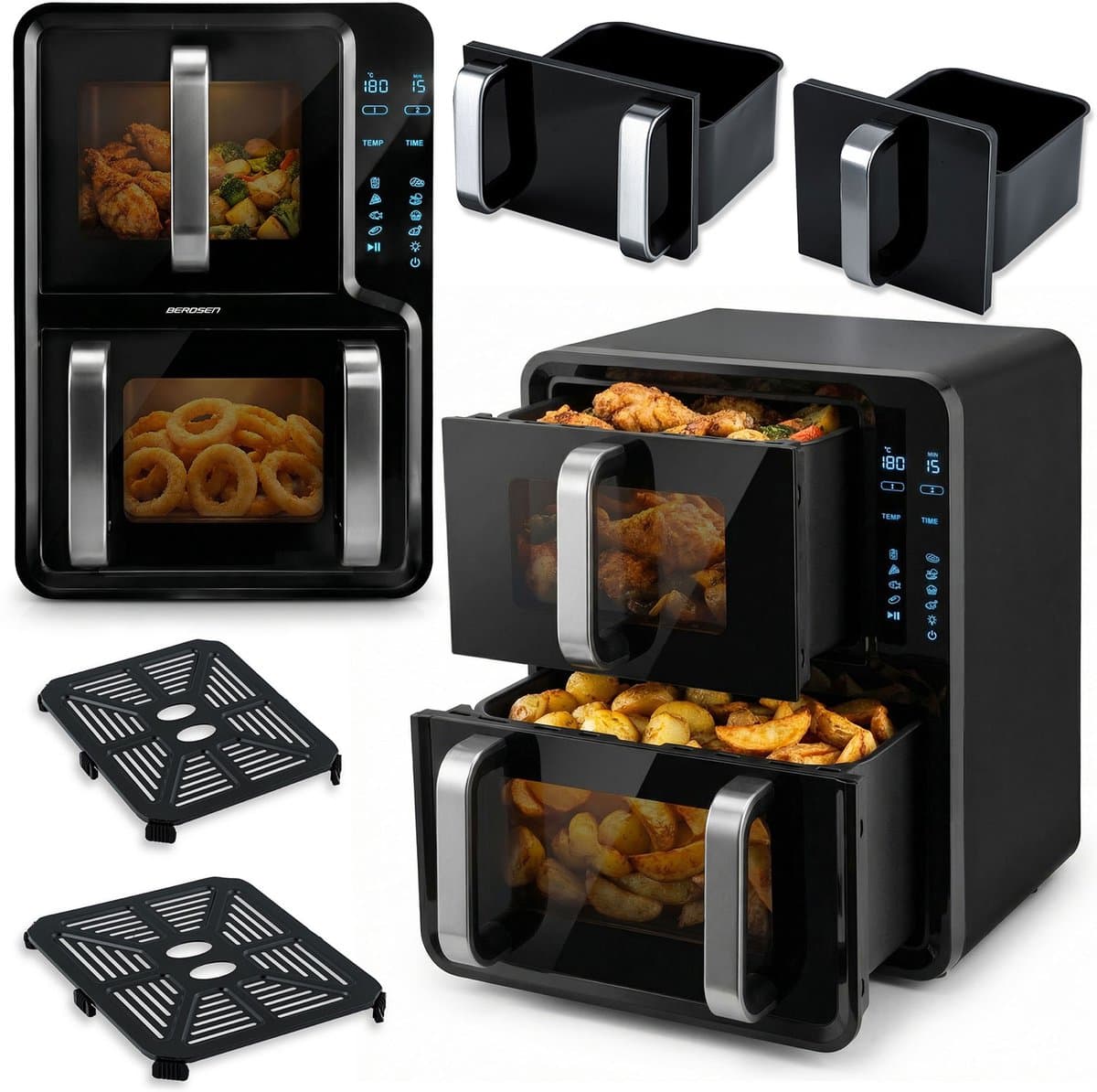 Berdsen BD-664 - Airfryer - 12 l - Dubbelzijdig - 2800W — afbeelding 1