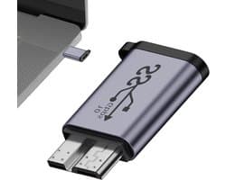 Adapter USB C Micro-B - Externe Schijf Converter - Data Overzetten - Supersnelle Overdracht - 10 Gbit/s - Zwart