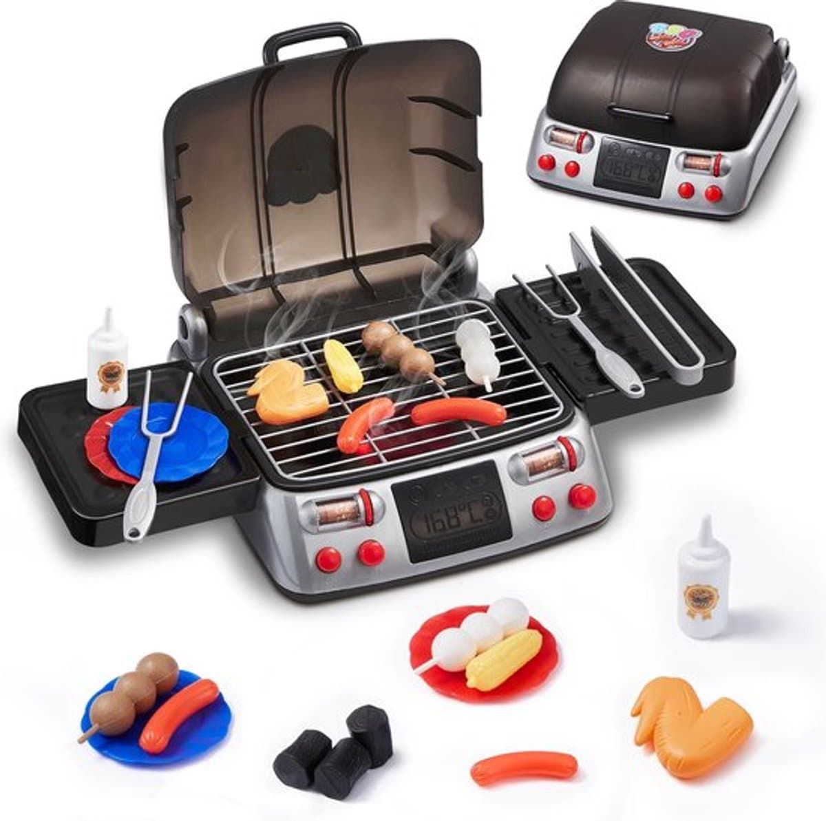 Collox Speelgoed Barbecue Grill voor kinderen - Kinder Barbecue - Met licht, geluid en rook effecten - Keukenspeelgoed - Inclusief accessoires — afbeelding 1