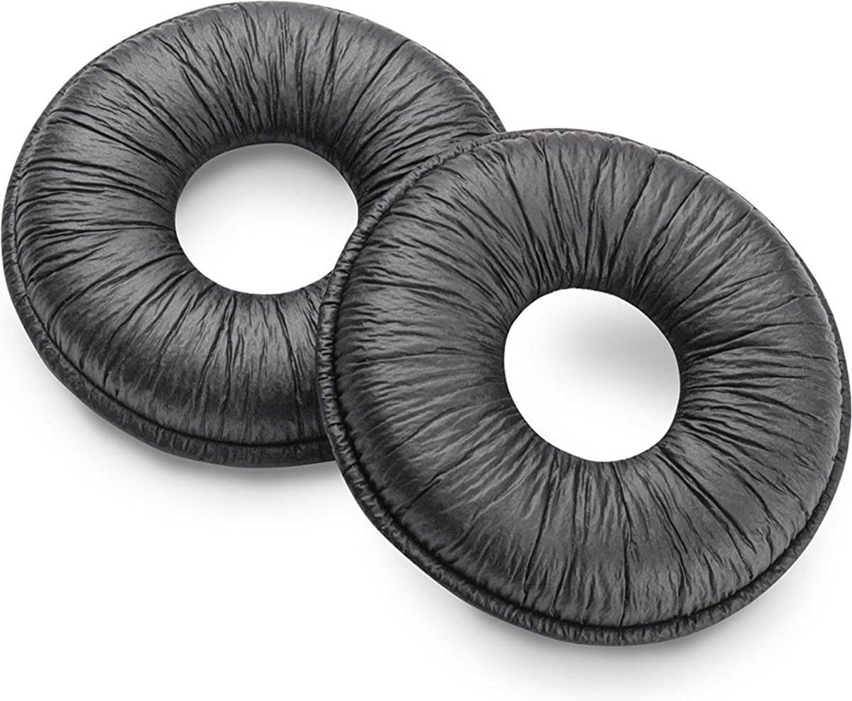 MMOBIEL Koptelefoon oorkussens earpads geschikt voor: Plantronics CS, SAVI, Supra/Plus HW251, HW261, CS540, W440, W445, W740, W745, Jabra 2000 Series en VXi Headsets, kunstleer zwart — afbeelding 1