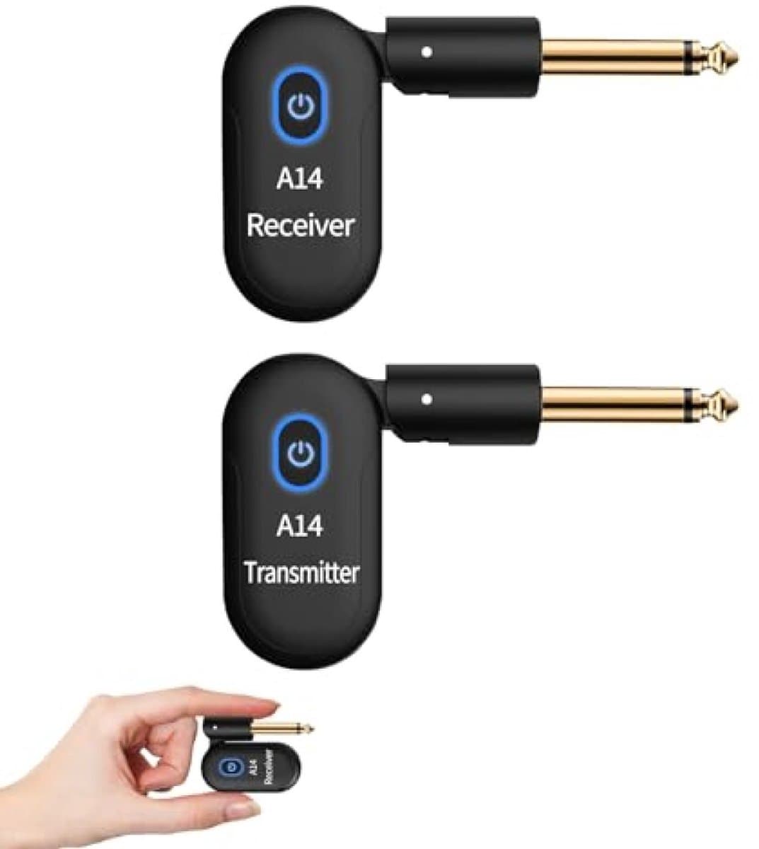 carmdering - Draadloos Gitaarsysteem 2,4 GHz – Zender en Ontvanger voor Elektrische Gitaar en Basgitaar, Draadloos Muziekinstrument Systeem, Lage Latency <4 ms, 30 m Bereik — afbeelding 1