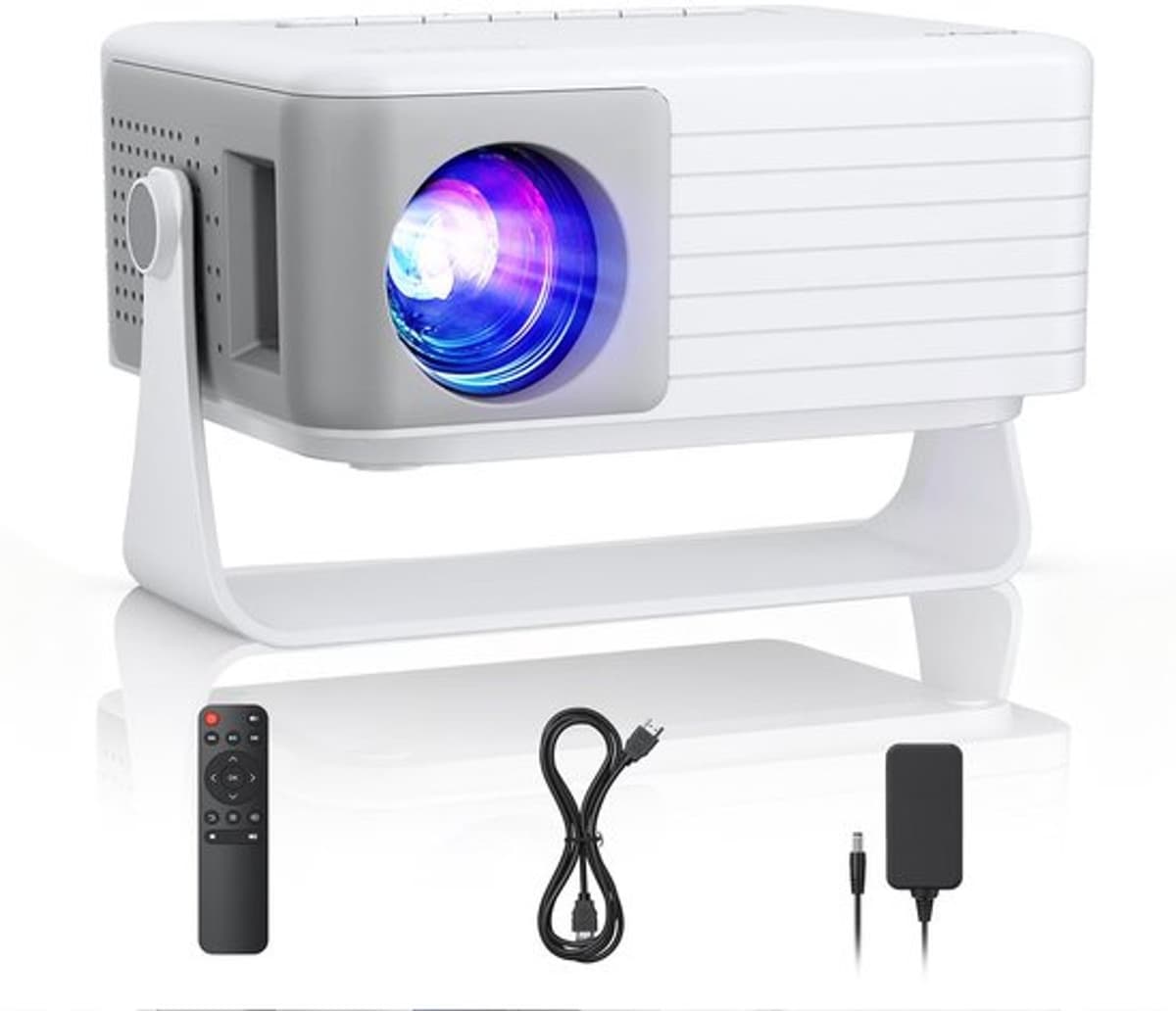 Mini Beamer Draagbaar - 120 ANSI Lumen - 1920 x 1080 Resolutie - LCD - Mobiele Thuisbioscoop — afbeelding 1