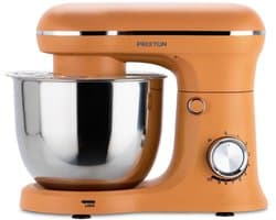 Keukenmachine Kneedmachine - 1500 W Vermogen - 5 Liter Roestvrijstalen Kom - Oranje - Staande Mixer