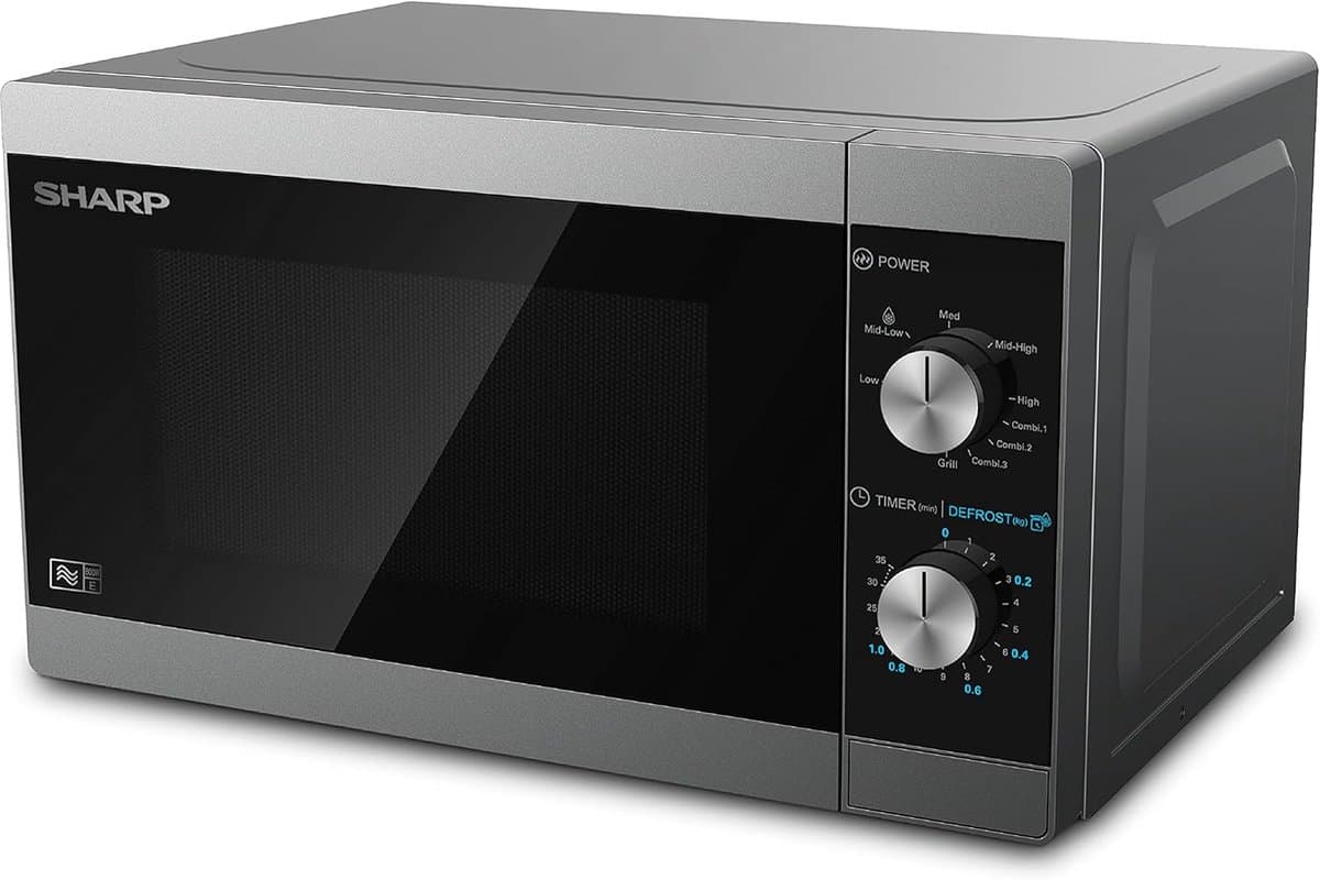 Magnetron met grill 800W en 1000W – 5 standen, ontdooifunctie, compact design — afbeelding 1