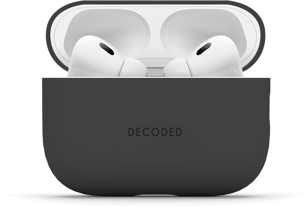 DECODED Siliconen AirPods Hoesje - Geschikt voor AirPods Pro 3 - Soft Touch Silicone - Ondersteund Draadloos Opladen - Valbescherming - Zwart — afbeelding 1