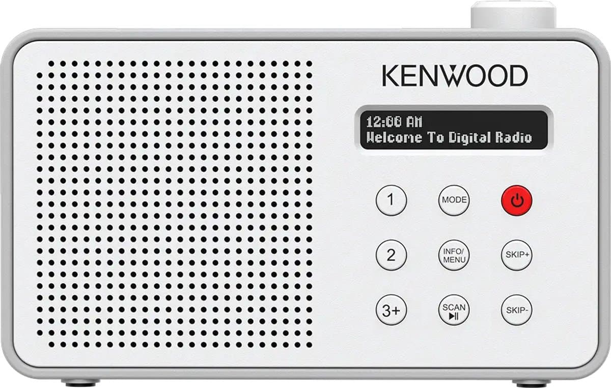 Kenwood CR-M25DAB Draagbare DAB+ radio met automatische veiligheidswaarschuwingsfunctie - Wit — afbeelding 1