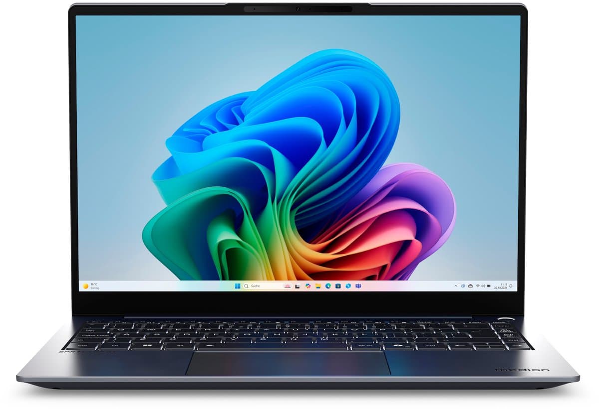 MEDION SPRCHRGD 14 S2 35,56 cm (14" Zoll 120Hz 2.8K WQXGA+) Laptop (Copilot+ PC, Core Ultra 5 228V, 32GB DDR5 RAM, 512GB SSD, Windows 11 Home) — afbeelding 1