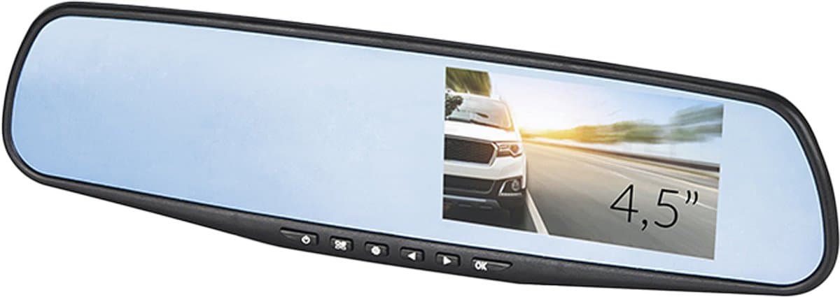 BLOW Dual Dashcam - Spiegelcamera met Achteruitrijcamera F600 - Full HD 1080p - 4.5 LCD - Groothoek 140° — afbeelding 1