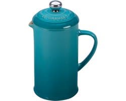LE CREUSET - Aardewerk - Koffiepot met pers Caribbean Blue