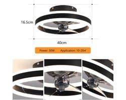 Equivera Plafonniere met Ventilator - Plafondventilator - Plafondventilator Afstandsbediening - Plafondventilator Slaapkamer - Plafond Ventilator met Verlichting - Plafondlamp - Plafonniere - Ideaal voor in uw slaapkamer!