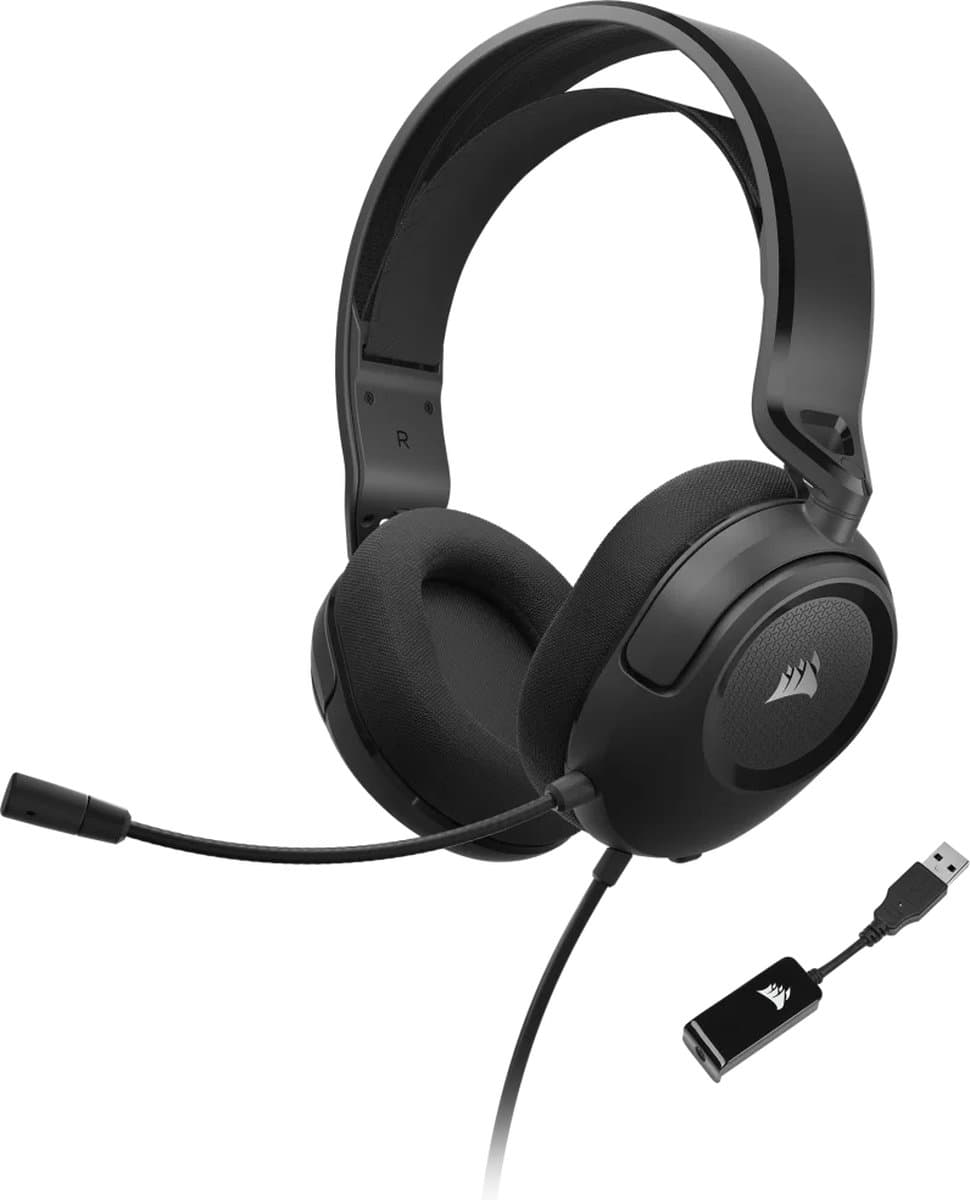 Corsair HS35 Surround V2 - Gaming Headset Bedraad - Multiplatform - USB Type-A / 3.5mm - Zwart — afbeelding 1