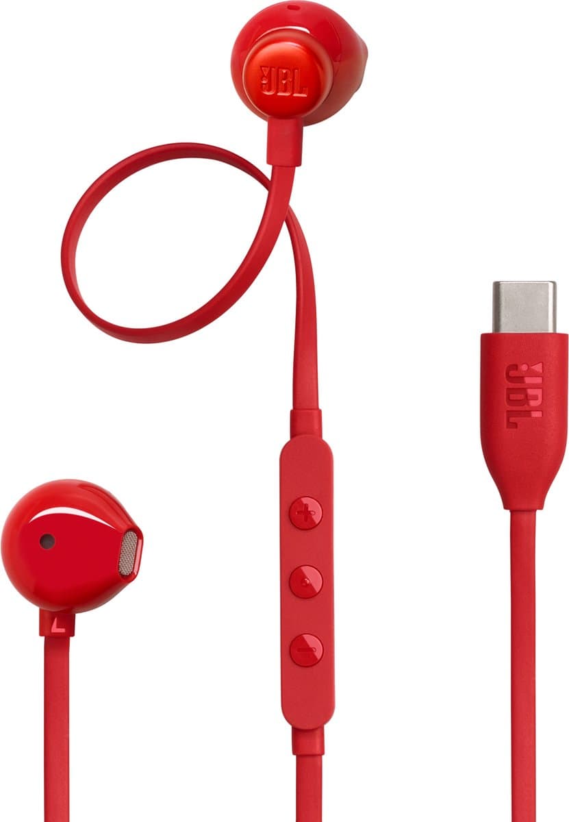 JBL TUNE 305C USB-C In-ear Bedrade oordopjes Rood — afbeelding 1