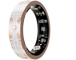 WizBay Premium Select® Bohemian Smart Ring - Pearl White - Hartslag, Slaap en Zuurstofmeting - Activiteitstracker - Maat 9