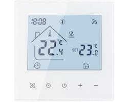 Slimme Wifi Thermostaat voor Vloerverwarming (Water) - App & Spraakbesturing - LCD Touchscreen