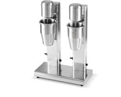 HCB® - Professionele Horeca Milkshakemixer - dubbel - 2 x 750 ml - RVS / INOX Milkshakemaker - 17x35x52 cm (DxBxH) - 6 kg - 1361
