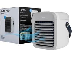 Dynter Mobiele Aircooler – Draadloze Luchtkoeler – Mini Ventilator met Batterij – Compact, Stil & Draagbaar – Grijs (SM211)
