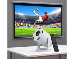 Mini beamer smartphone - Bluetooth LED-projector - Kleine thuisbioscoopprojector - Wit -9cm x 9cm x 14cm