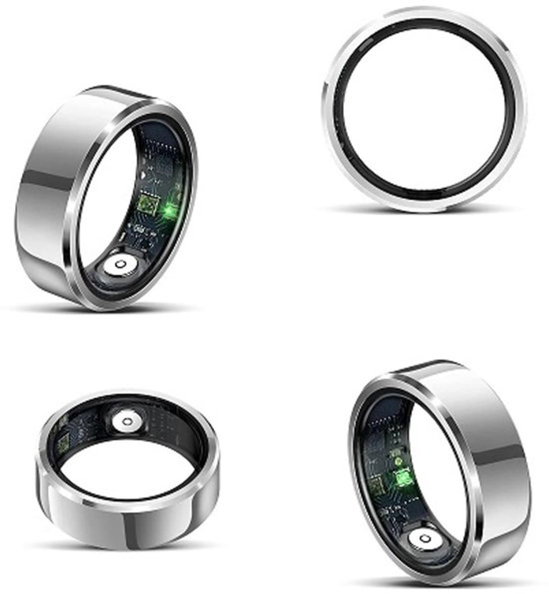 DrPhone RingSense V2 - Smart Ring - Europese ringmaat 65 - IP68 Waterdicht - 24-Uur Hartslagmonitoring – Slaapmonitor – Stappenteller – Mobiele App - Zilver — afbeelding 1