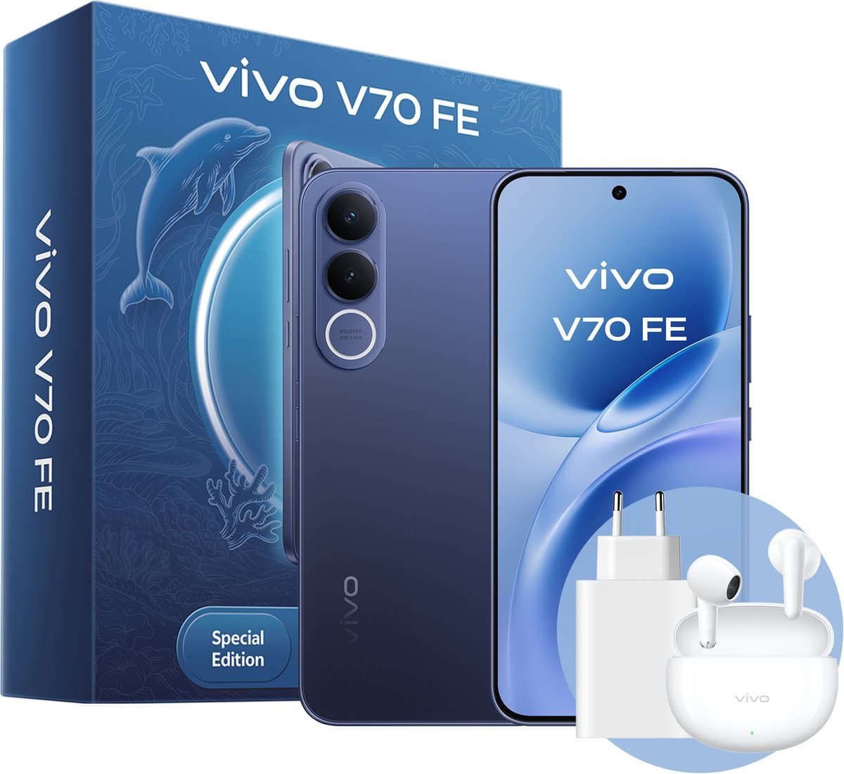 vivo V70 FE 8GB/512GB Blauw — afbeelding 1