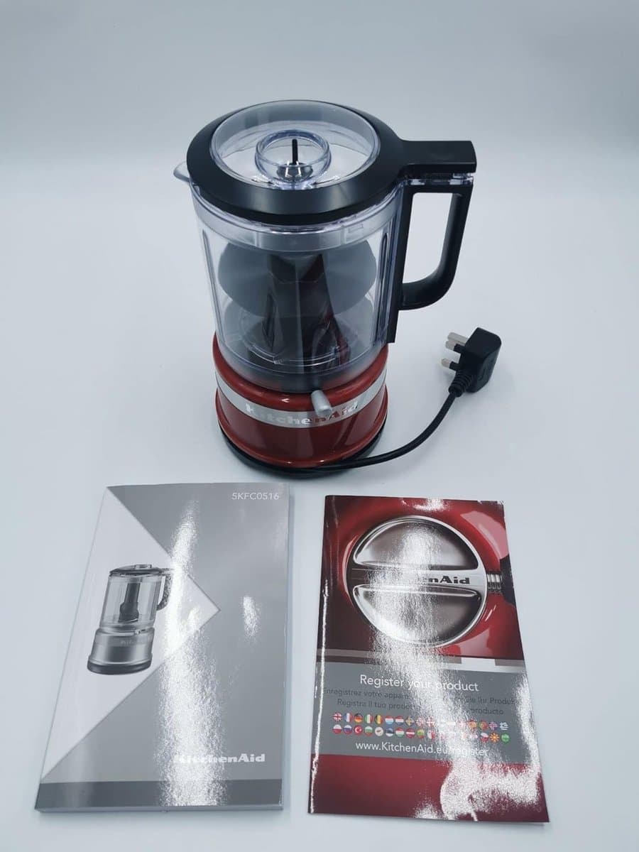 Keukenmachine Hakmolen - Keuken Assistent - Snel Ingrediënten Snijden - Met Garde Accessoire - 12 Liter Kom - Rood — afbeelding 1