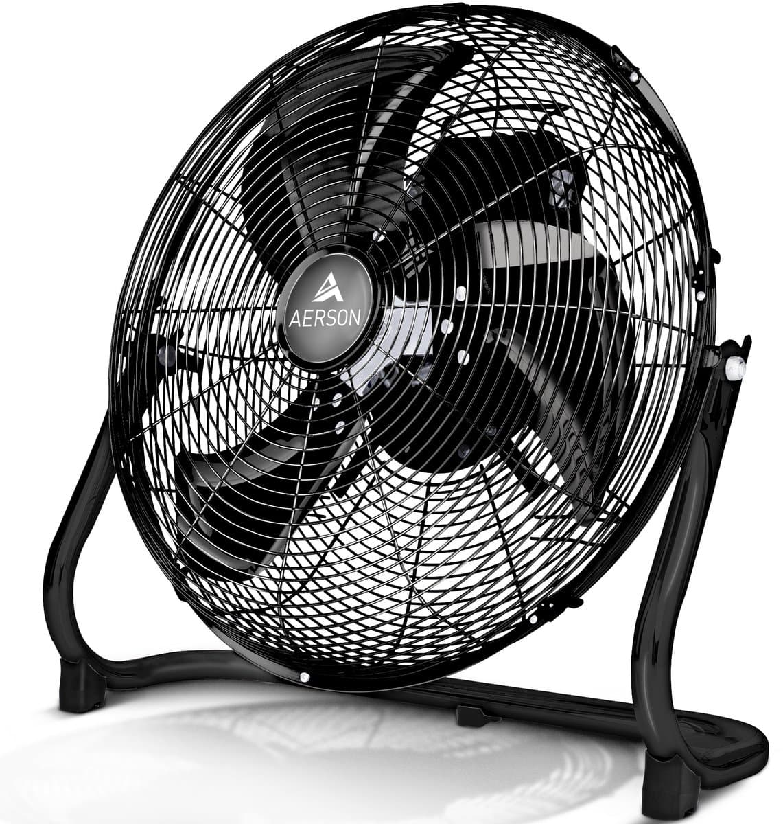 AERSON vloerventilator 50 cm | waaier met drie standen 120W | staande ventilator | hoge luchtstroom | robuuste metalen uitvoering | hellingshoek ca. 110 graden — afbeelding 1