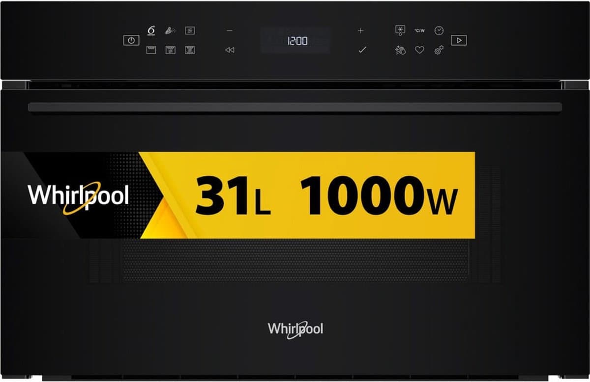 Whirlpool WMD7O4TB Zwart Grill-magnetron Ingebouwd 31 l 1000 W — afbeelding 1