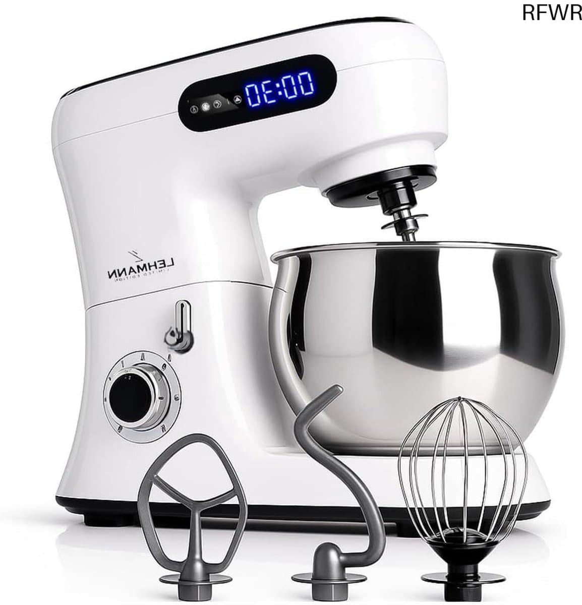 RFWR® 2300W Keukenmachine met Elektronisch Display en 5L Stalen Kom — afbeelding 1