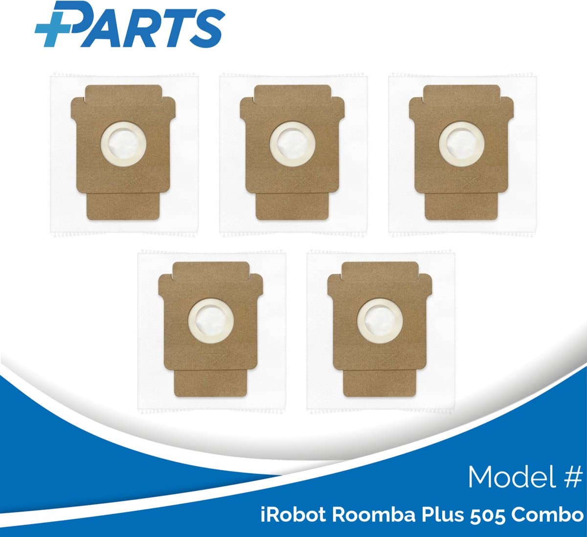 iRobot Roomba Plus 505 Combo Stofzakken (5 Stuks, Plus.Parts® alternatief voor 4849916) — afbeelding 1