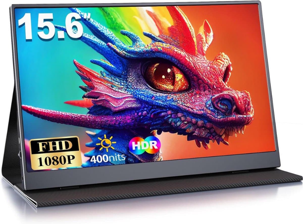 ZRSS® Portable monitor - Draagbaar scherm voor laptop - Extra beeldscherm - 15,6 Inch — afbeelding 1
