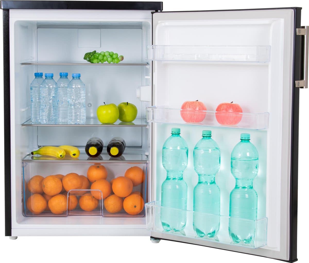 Exquisit KS16-V-H-010E - Koelkast Tafelmodel - 133 Liter - RVS Handgreep - 40dB - Zwart — afbeelding 1