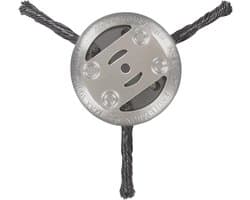 SnelShoppen - Professionele Grasmaaier Cutter - Onkruidborstel voor Elektrische Grasmaaier - Stalen Draad Borstelkop - 3 Snijkoppen - 150 mm Diameter