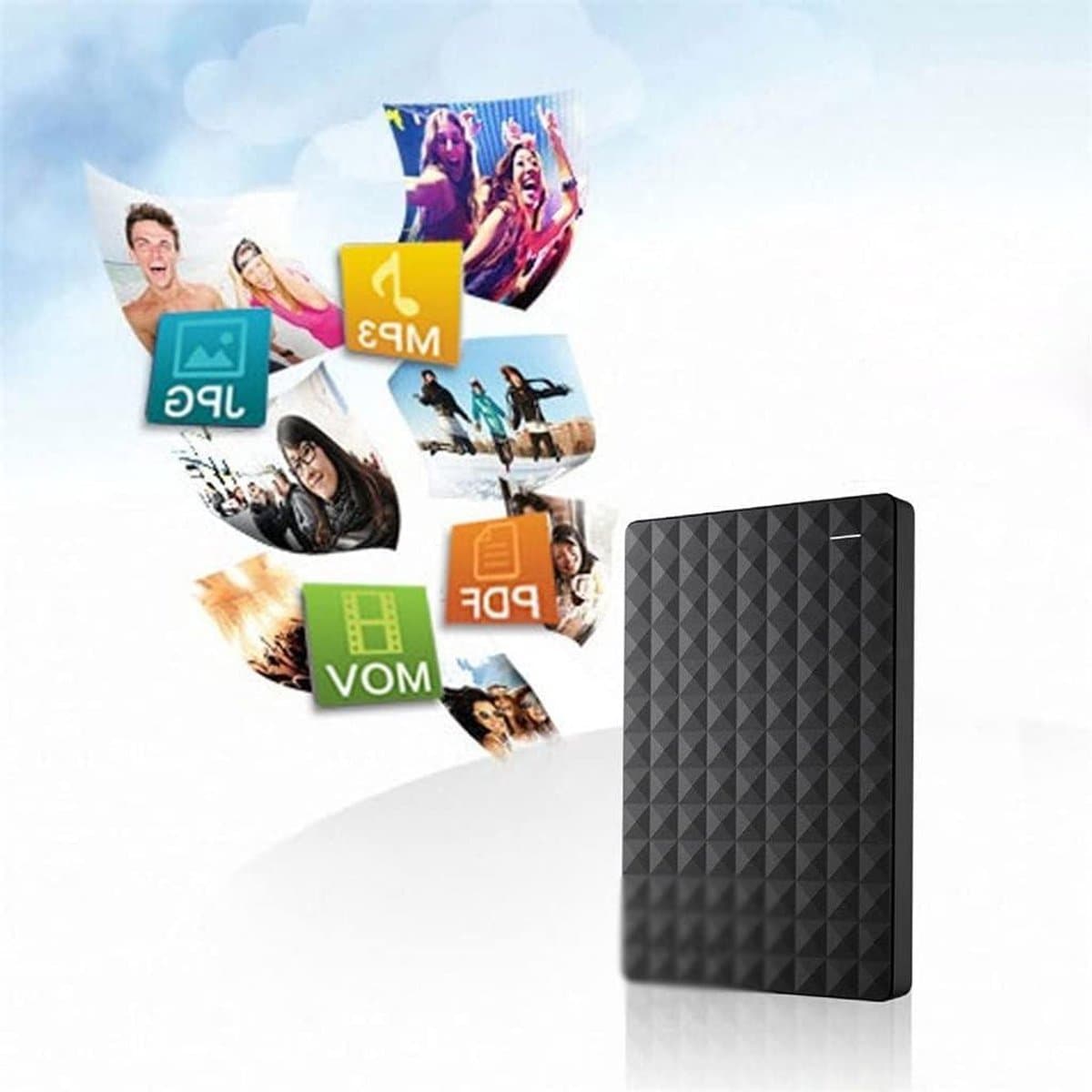 Externe Harde Schijf - Draagbare Opslag - Bestanden Opslaan - Plug and Play - 2TB - Zwart — afbeelding 1