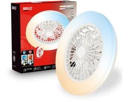 BRILONER Fantus - Plafondventilator met verlichting - LED plafondlamp met ventilator - ventilator lamp dimbaar - 5 snelheden - Ø48,5cm - wit