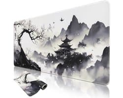 Grote Gaming Muismat met Inktstijl 900x400mm - Ideaal voor Gaming, Desk Coaster en Antislip Rubber Ondergrond