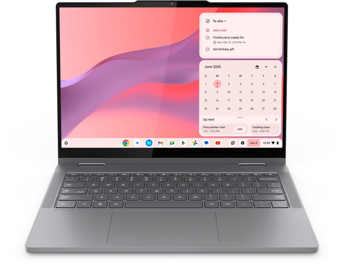 Lenovo Chrome 2in1 14ITN10 Intel® N N150 Chromebook 35,6 cm (14") Touchscreen WUXGA 4 GB LPDDR5-SDRAM 128 GB UFS Wi-Fi 6E (802.11ax) ChromeOS Engels Grijs — afbeelding 1