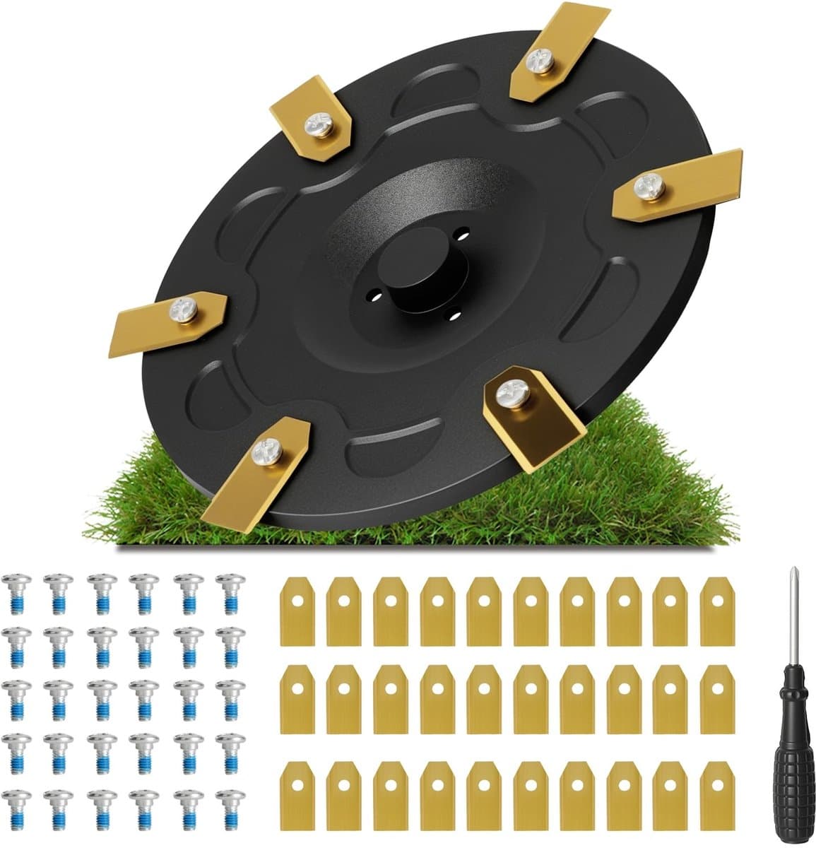 Dailygoods- Messerscheibenset voor Segway Navimow Mähroboter - 30x Bladen - Glasvezelversterkte Messerscheibe - Tuning - Grasmaaier Draaischijf - Schokbestendig - Maaimes — afbeelding 1